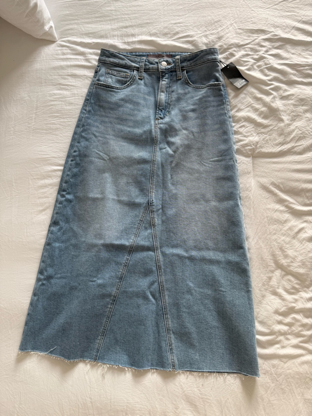 NWT Joe's Jeans Daria Light Blue Denim Maxi Midi Skirt Sz 26 $220